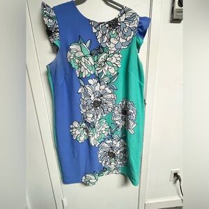 R & K Blue/Mint Green size 20w dress